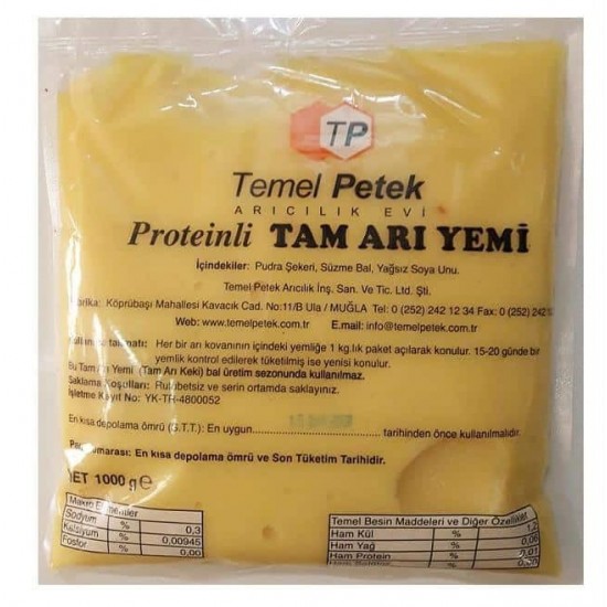 Temel  Petek Proteinli Arı Keki